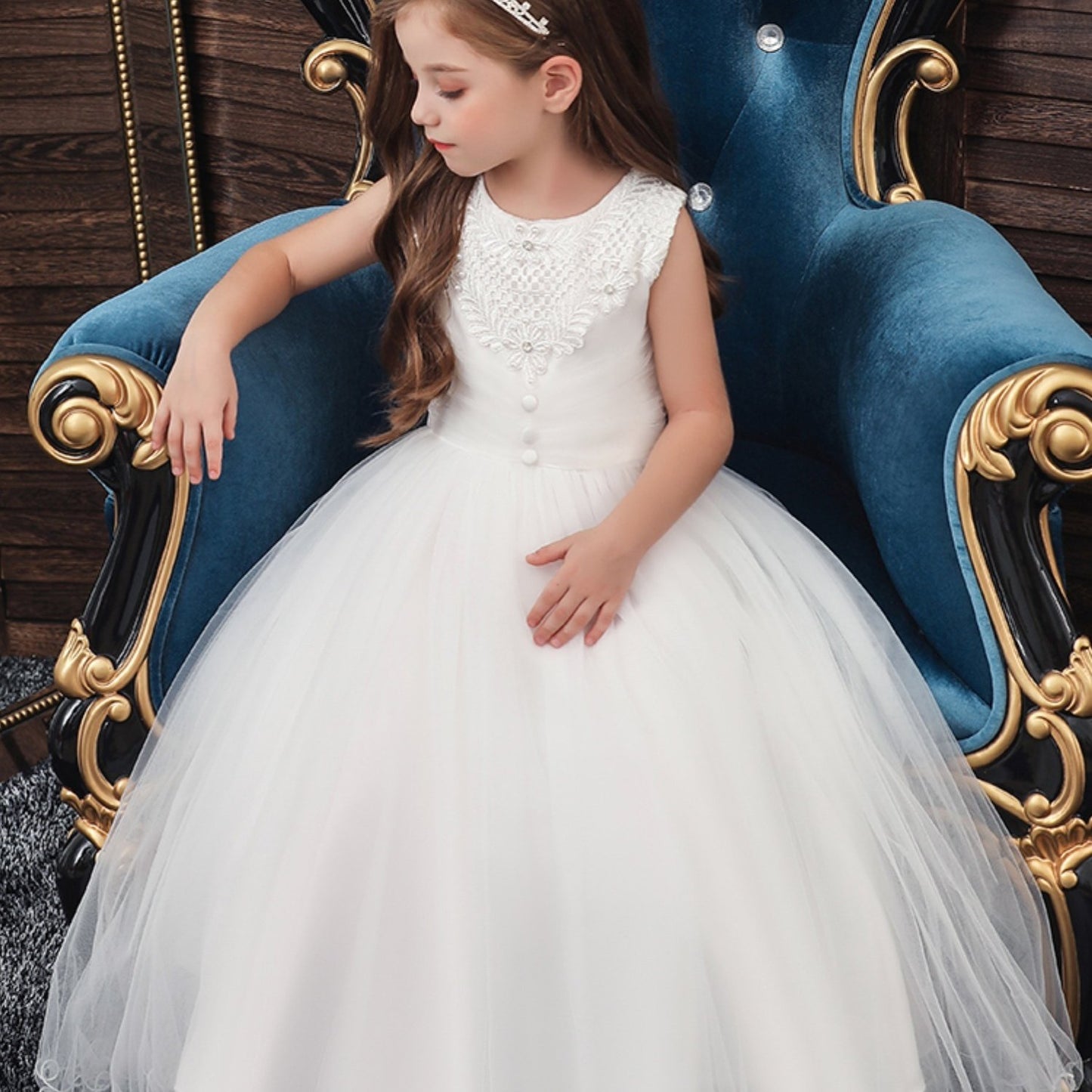 Girls Solid Princess Dress - A Perfect Choice for Holiday Celebrations and Parties