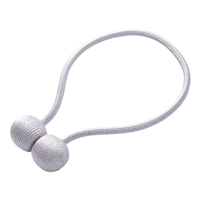 1pc Magnetic Curtain Tieback, Braided Rope Magnetic Buckle For Holding Curtains & Drapes, Simple & Elegant Home Decor