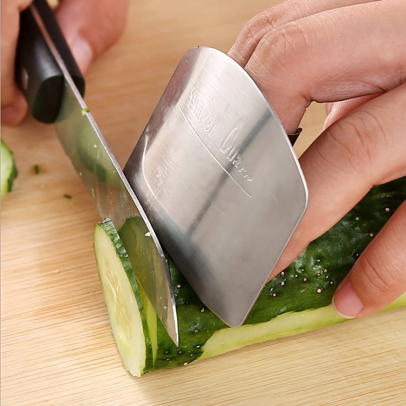 1pc Finger Guard For Cutting, Kitchen Tool Finger Guard, Stainless Steel Finger Protector, Avoid Hurting When Slicing And Dicing Kitchen Safe Chop Cut Tool