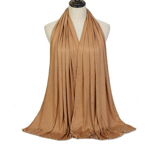 "Soft and Comfortable Modal Cotton Jersey Hijab Scarf for Women - Perfect for Everyday Wear"