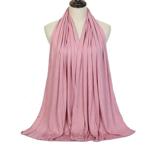 "Soft and Comfortable Modal Cotton Jersey Hijab Scarf for Women - Perfect for Everyday Wear"