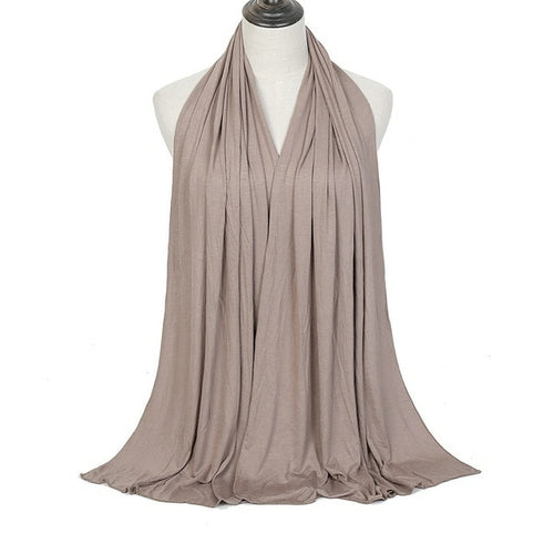 "Soft and Comfortable Modal Cotton Jersey Hijab Scarf for Women - Perfect for Everyday Wear"