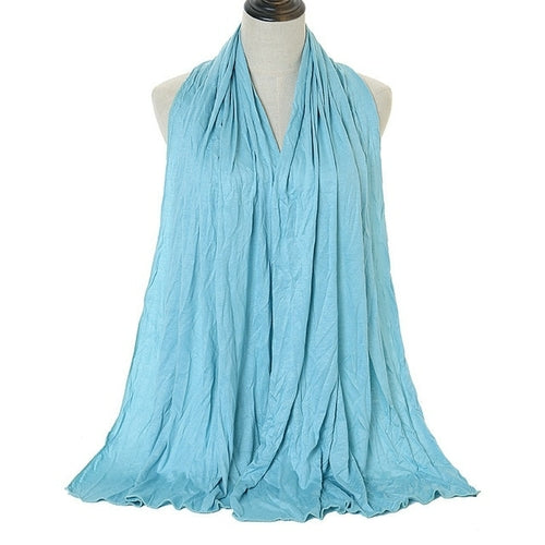 "Soft and Comfortable Modal Cotton Jersey Hijab Scarf for Women - Perfect for Everyday Wear"