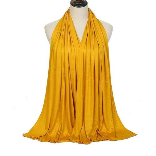 "Soft and Comfortable Modal Cotton Jersey Hijab Scarf for Women - Perfect for Everyday Wear"