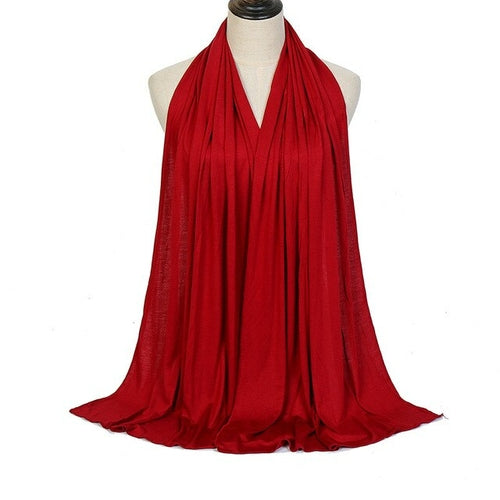 "Soft and Comfortable Modal Cotton Jersey Hijab Scarf for Women - Perfect for Everyday Wear"