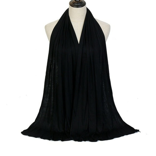 "Soft and Comfortable Modal Cotton Jersey Hijab Scarf for Women - Perfect for Everyday Wear"
