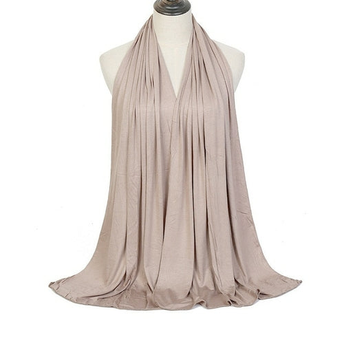 "Soft and Comfortable Modal Cotton Jersey Hijab Scarf for Women - Perfect for Everyday Wear"