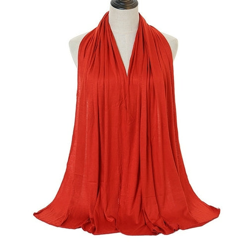 "Soft and Comfortable Modal Cotton Jersey Hijab Scarf for Women - Perfect for Everyday Wear"