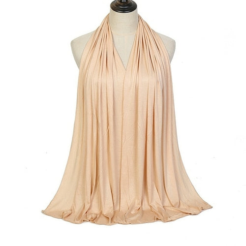 "Soft and Comfortable Modal Cotton Jersey Hijab Scarf for Women - Perfect for Everyday Wear"