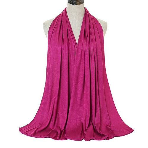 "Soft and Comfortable Modal Cotton Jersey Hijab Scarf for Women - Perfect for Everyday Wear"