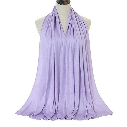 "Soft and Comfortable Modal Cotton Jersey Hijab Scarf for Women - Perfect for Everyday Wear"