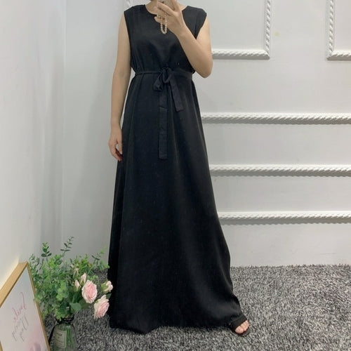 Bubble Sleeve Flowy Turkish Dresses for Eid Open Abaya in Dubai