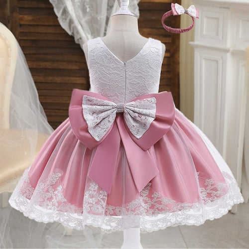 Elegant Pink Princess Dress for 12 Month Old Baby Girl's First Birthday