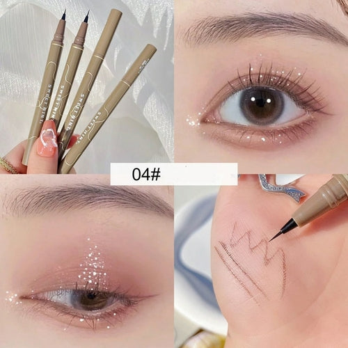 Precision Defined: Ultra-Thin Waterproof Liquid Eyeliner for Korean Makeup and Women's Quick Look