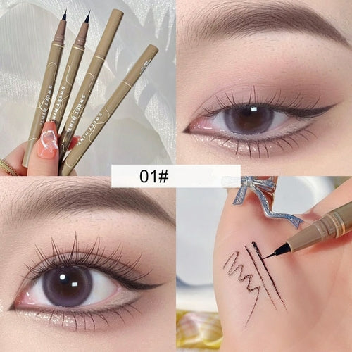 Precision Defined: Ultra-Thin Waterproof Liquid Eyeliner for Korean Makeup and Women's Quick Look