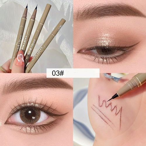 Precision Defined: Ultra-Thin Waterproof Liquid Eyeliner for Korean Makeup and Women's Quick Look