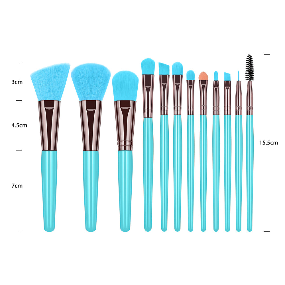 Xinyan Professional Blue Makeup Brush Set