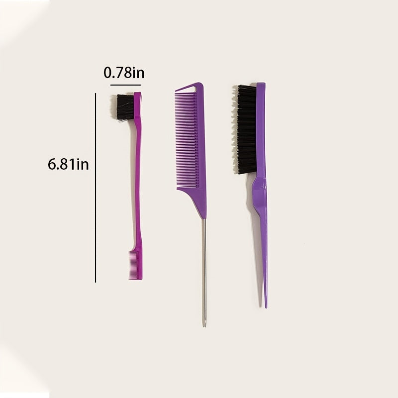 3 Piece Professional Hair Styling Comb Set