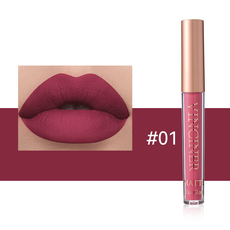 12-Color Lip Glaze Matte Liquid Lipstick Set: Waterproof, Non-Stick, Long-Lasting Matte Gloss