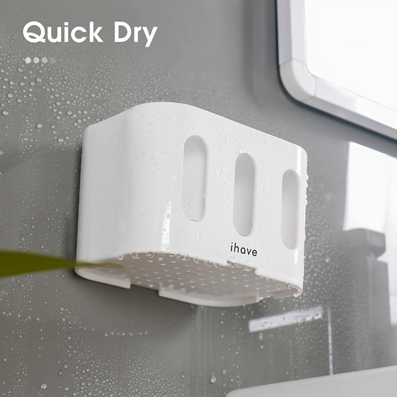 5-Slot Electric Toothbrush Holder Set with 2 Hanging Holes