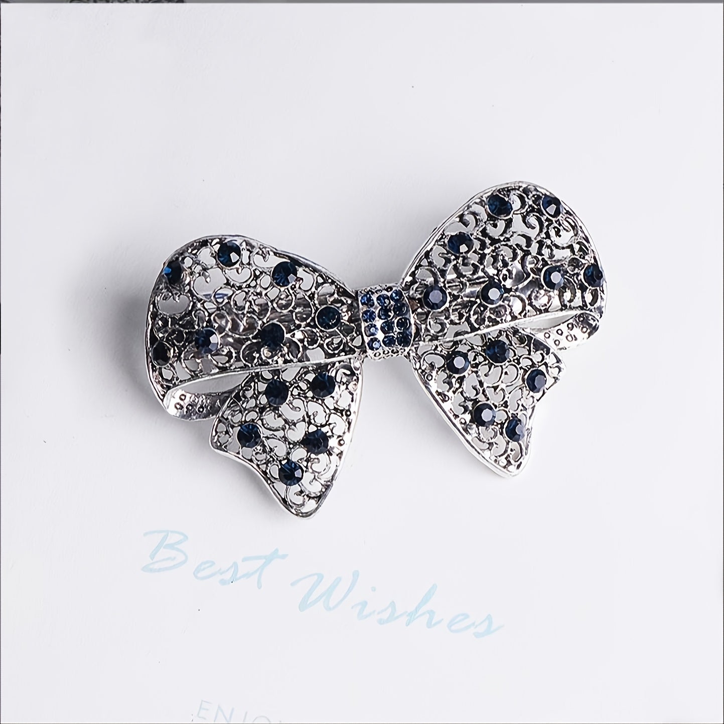 Blue Rhinestone Hairpin