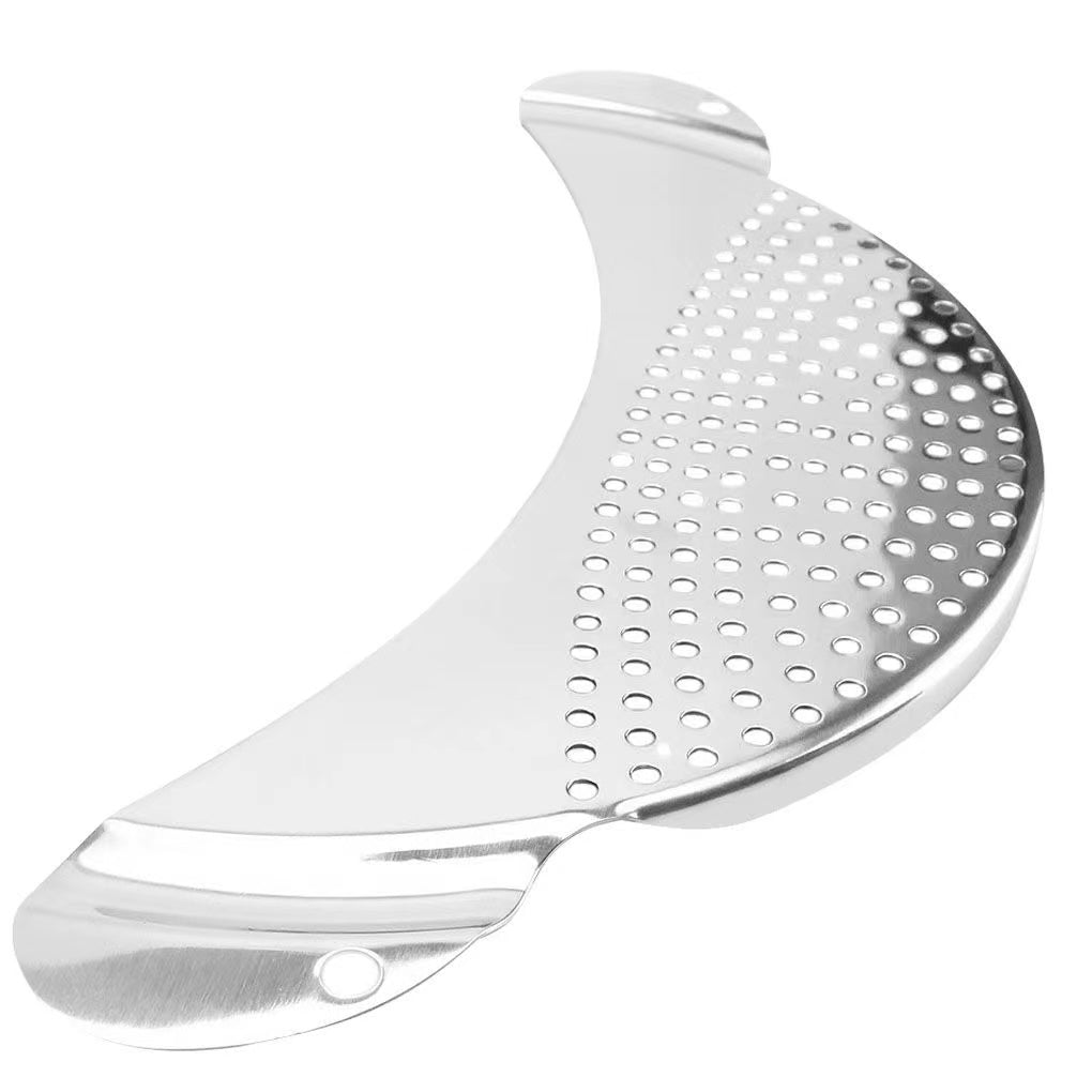 1pc Kitchen Stainless Steel Pot Strainer, Hand Held Pot Drainer, Fruit Washing Filter