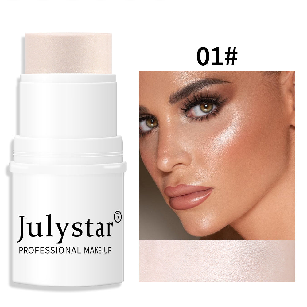 6-Color Lazy Blush Stick Shimmer Cheek Rouge Cream Highlighter