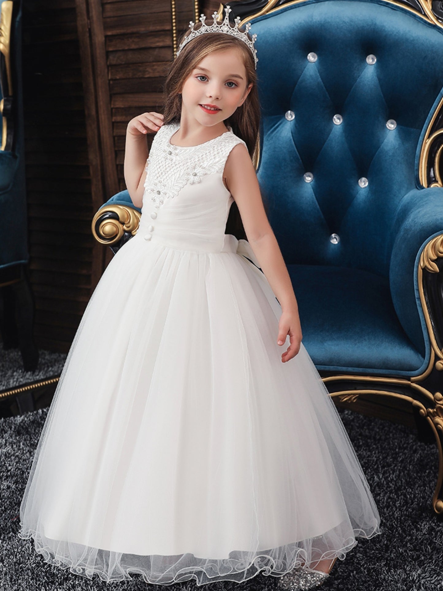 Girls Solid Princess Dress - A Perfect Choice for Holiday Celebrations and Parties