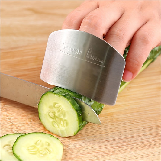 1pc Finger Guard For Cutting, Kitchen Tool Finger Guard, Stainless Steel Finger Protector, Avoid Hurting When Slicing And Dicing Kitchen Safe Chop Cut Tool
