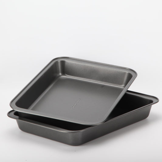2 Piece Recipe Right Non-Stick Oblong Cake Pan Set