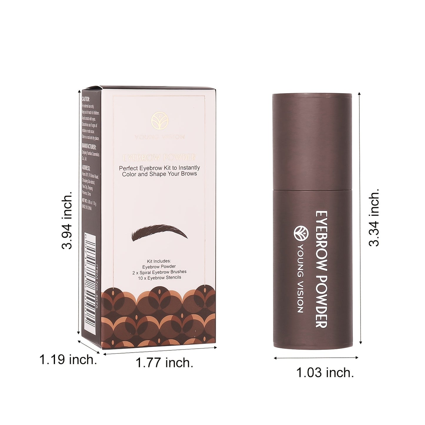 One-Step Eyebrow Stamp Stencils Kit: Powder Makeup for Perfect Brows