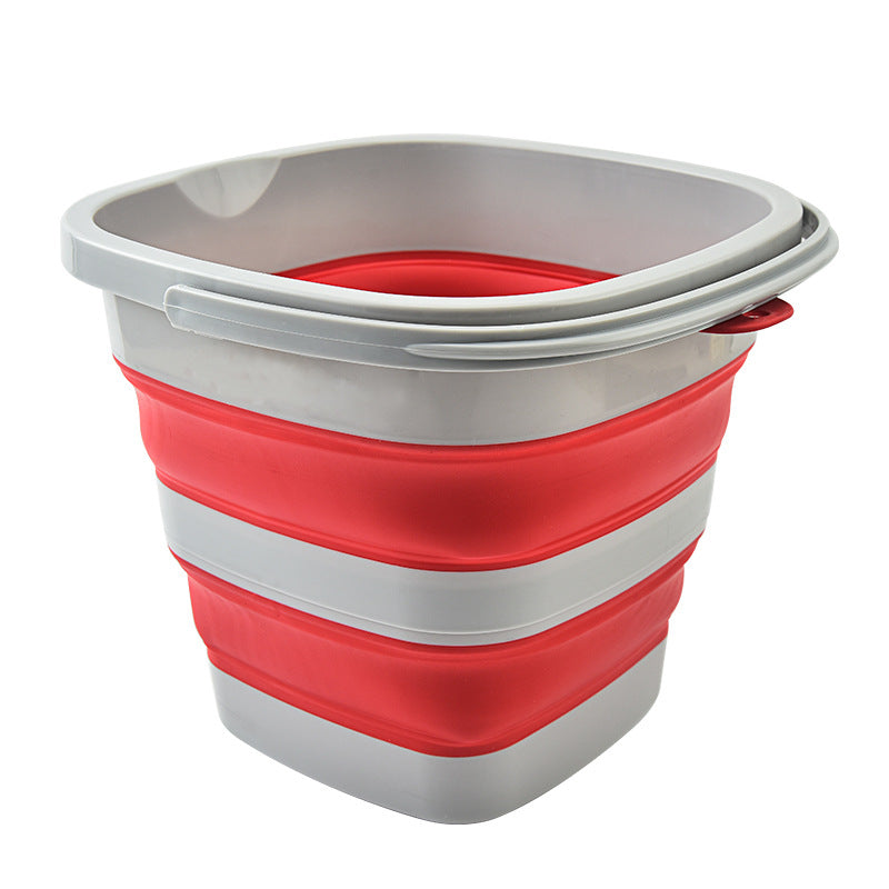 1pc Collapsible Plastic Bucket for Kitchen Storage