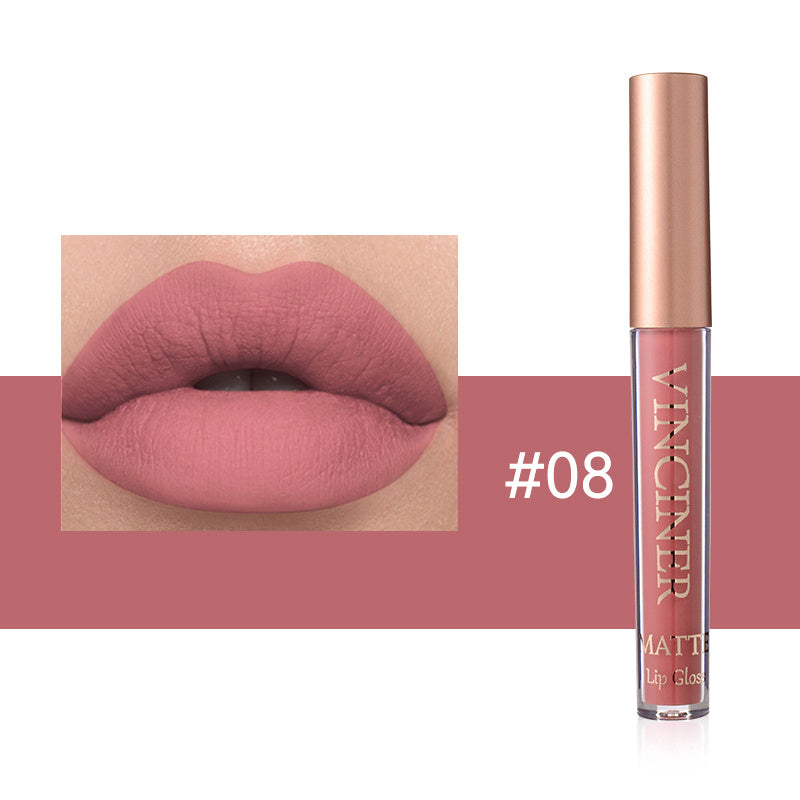 12-Color Lip Glaze Matte Liquid Lipstick Set: Waterproof, Non-Stick, Long-Lasting Matte Gloss