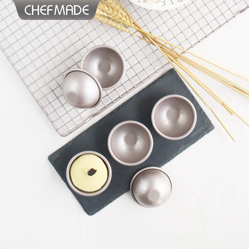 6-piece Non-Stick Round Cake Pan Set by CHEFMADE