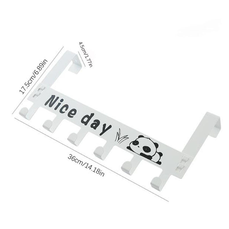 1pc Over The Door Hook Hanger, Heavy-Duty Hook, Hanging Clothes, Coat, Bag, Robe, Towel, Bathroom, Closet, 10-Hook 14.18*6.89in