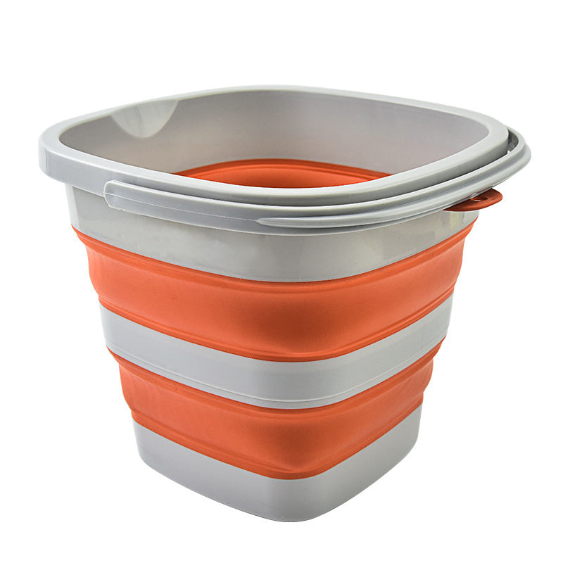 1pc Collapsible Plastic Bucket for Kitchen Storage
