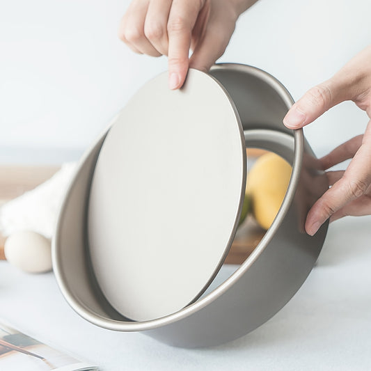 8-Inch Non-Stick Round Cake Pan with Removable Base