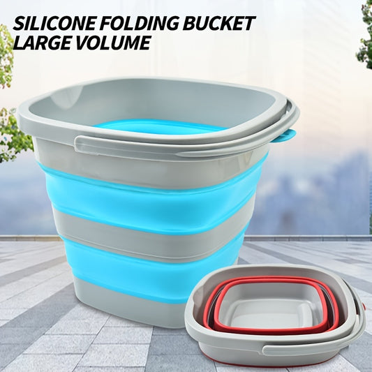1pc Collapsible Plastic Bucket for Kitchen Storage