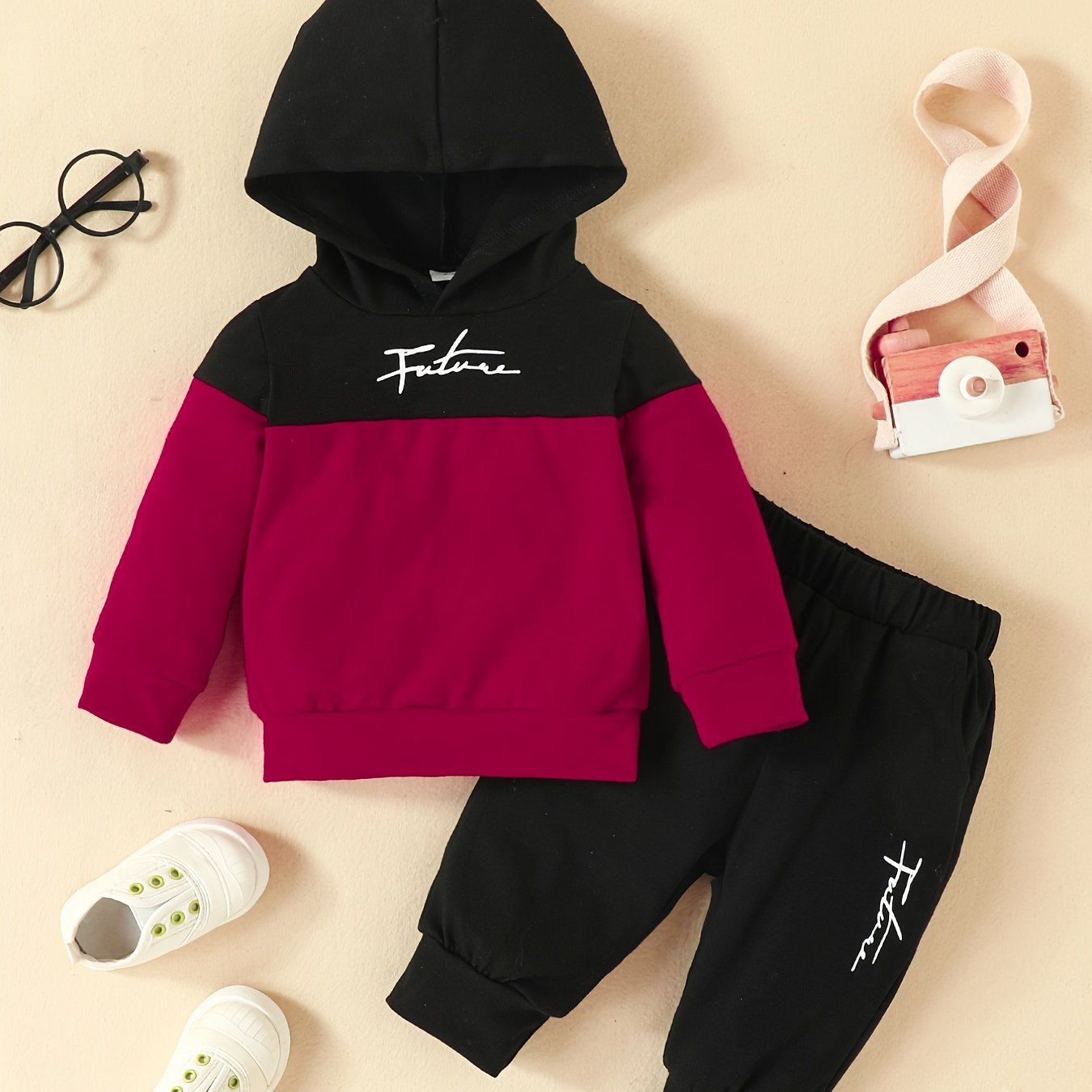 2PCS Toddler Boys Hoodie Sweatshirt & Pant Set