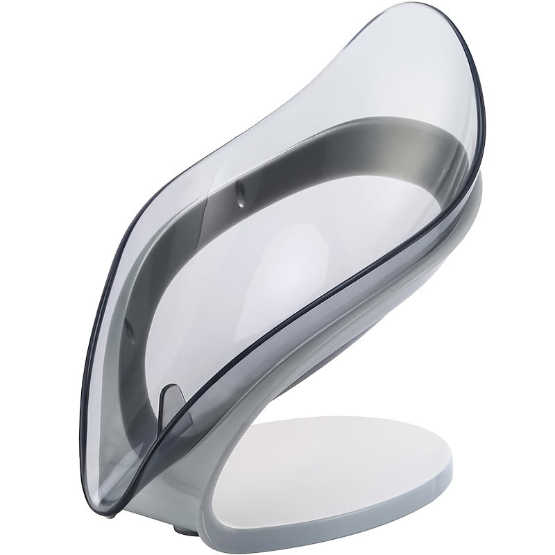 1pc Leaf Shape Soap Box Bathroom Soap Holder Dish Storage Creative Bathroom Kitchen Non-slip Drain Soap Storage Case Container