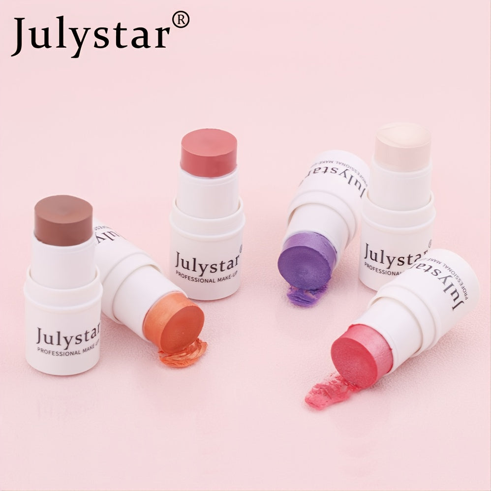 6-Color Lazy Blush Stick Shimmer Cheek Rouge Cream Highlighter
