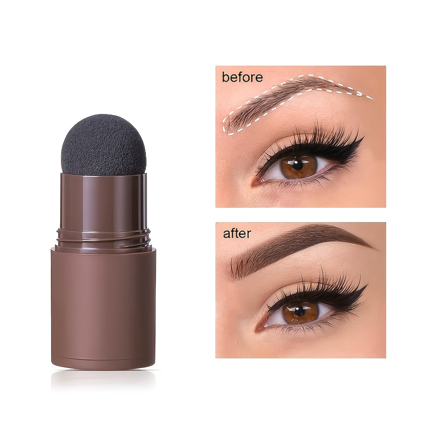 One-Step Eyebrow Stamp Stencils Kit: Powder Makeup for Perfect Brows