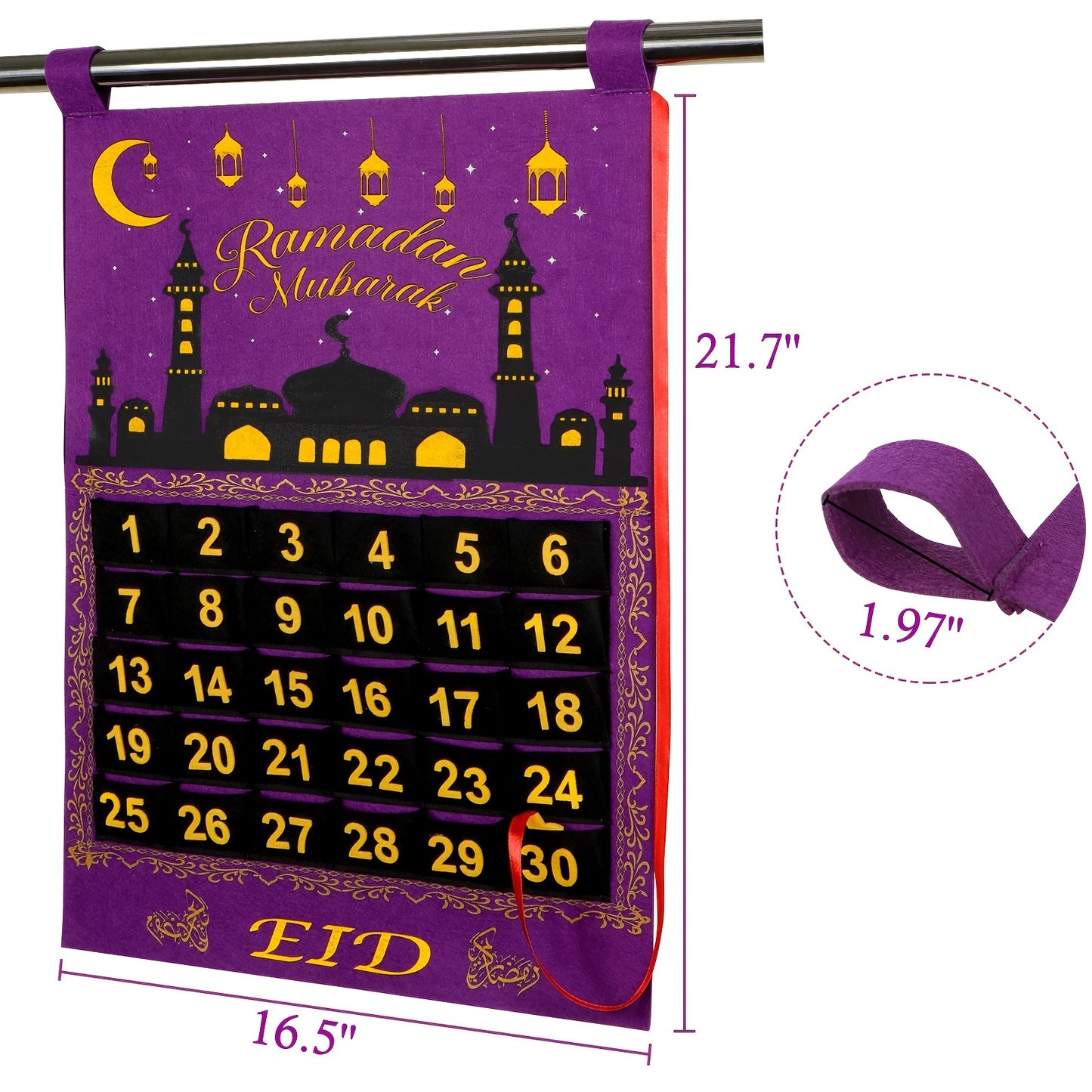 Eid Mubarak's Gift To Children Advent 30 Days Countdown Calendar, Ramadan Kareem, Holiday Accessory, Birthday Party Supplies, Room Decor