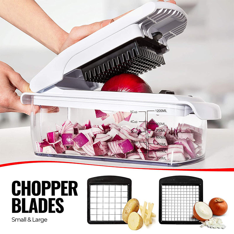1pc Multipurpose Vegetable Chopper & Food Processor, Salad Chopper, Kitchen Supplies For Food Preparation, Kitchen Accessories
