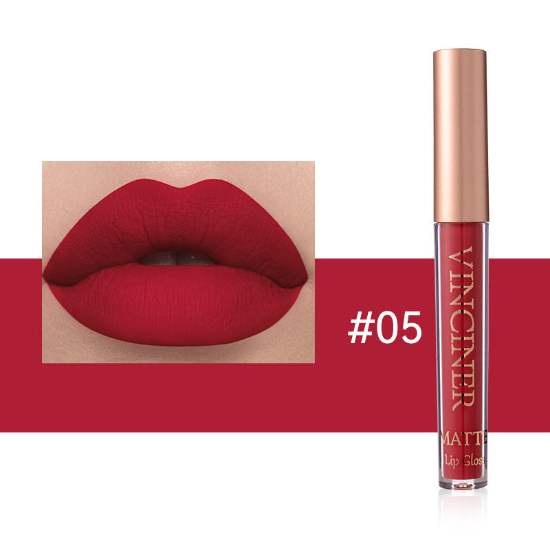 12-Color Lip Glaze Matte Liquid Lipstick Set: Waterproof, Non-Stick, Long-Lasting Matte Gloss