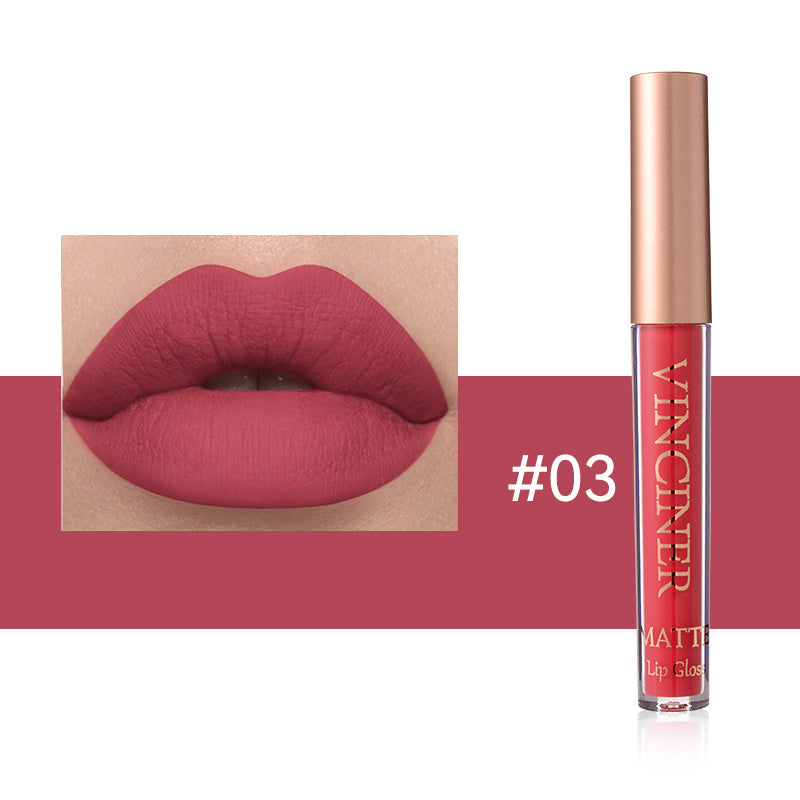 12-Color Lip Glaze Matte Liquid Lipstick Set: Waterproof, Non-Stick, Long-Lasting Matte Gloss