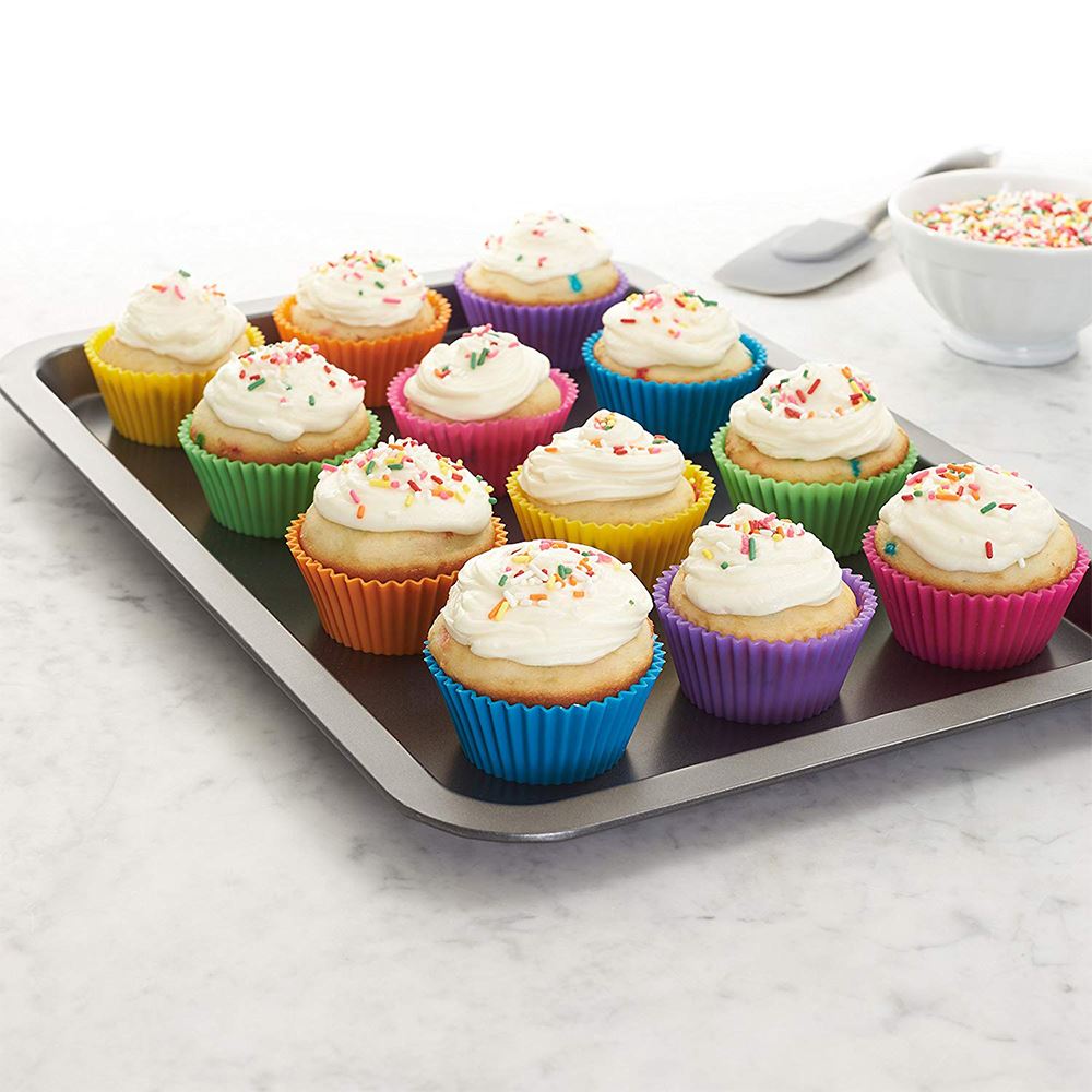 12-Piece Silicone Cupcake Pan Set