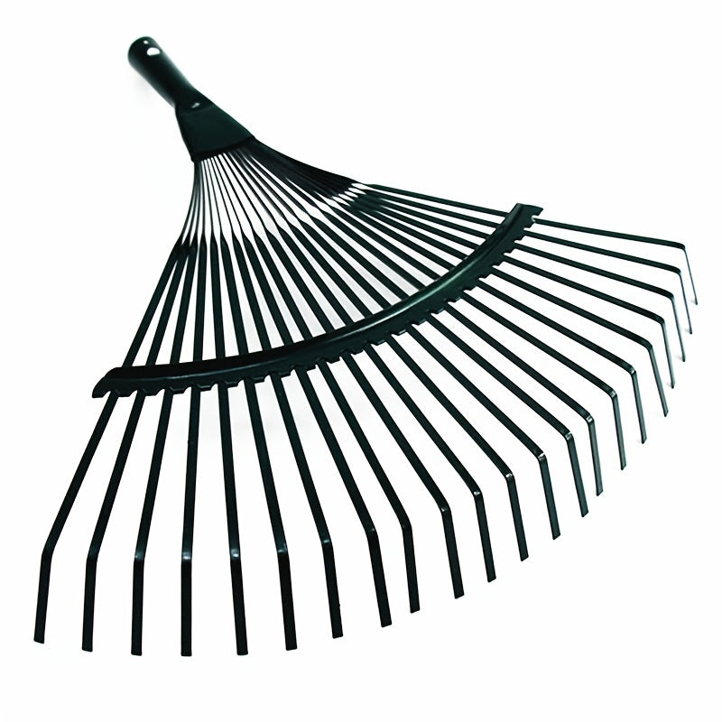 1pc Lawn Rake Leaf Scoop Rakes, Stainless Steel Adjustable Broom, Relieve Fatigue Portable Garden Tools Easy To Clean Grass Rake, 15.8"x16.5"