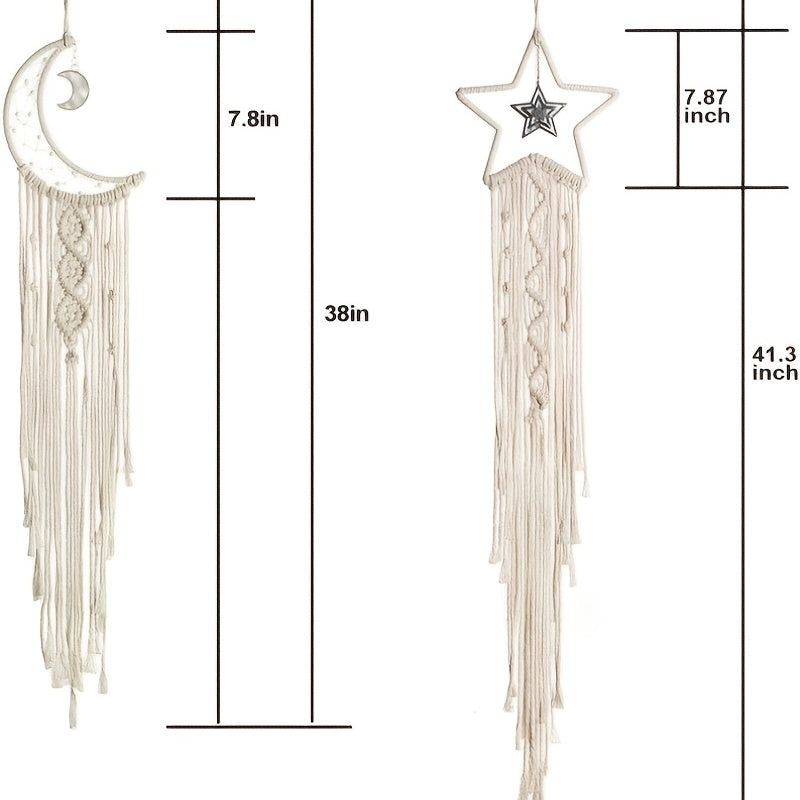 Moon Star Decor Dream Catcher - Creative Bohemian Wall Hanging