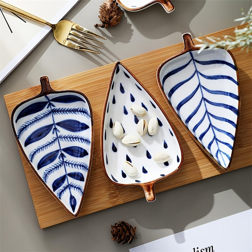 Creative Leaf Shape Ceramic Appetizer Plate